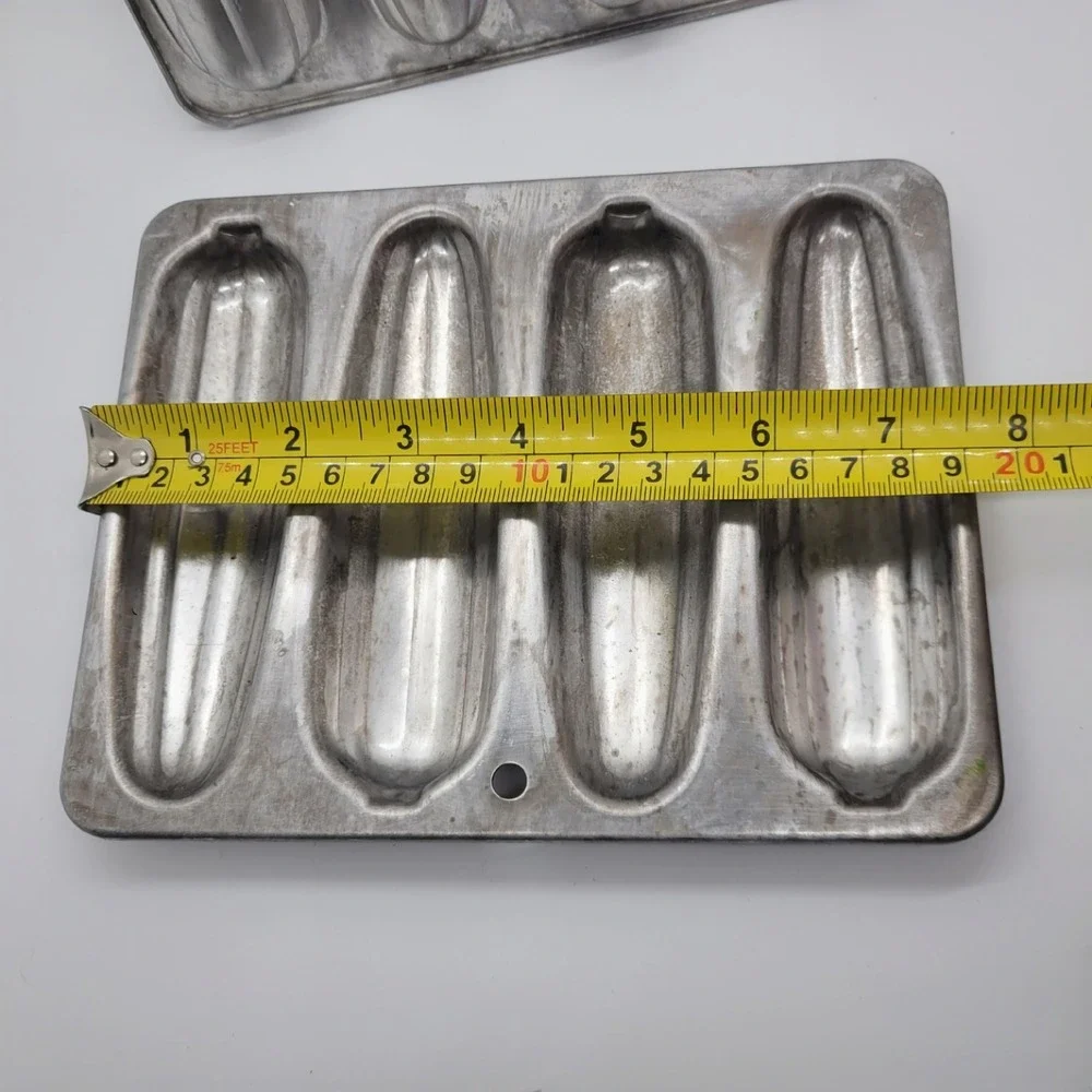Vintage Aluminum Cornbread Stick Pan Set of 2 Corn Cob Shape Muffin Mold Trays